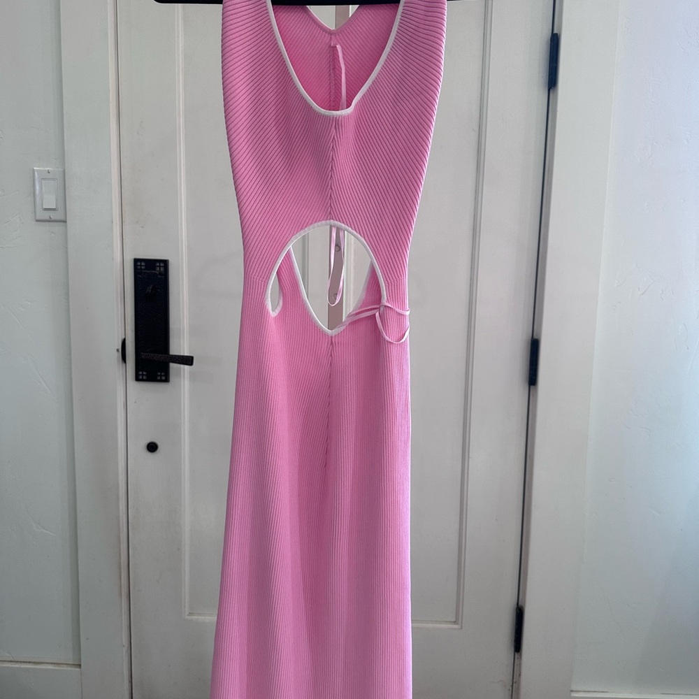 SAN Sloan knit cutout body con dress
